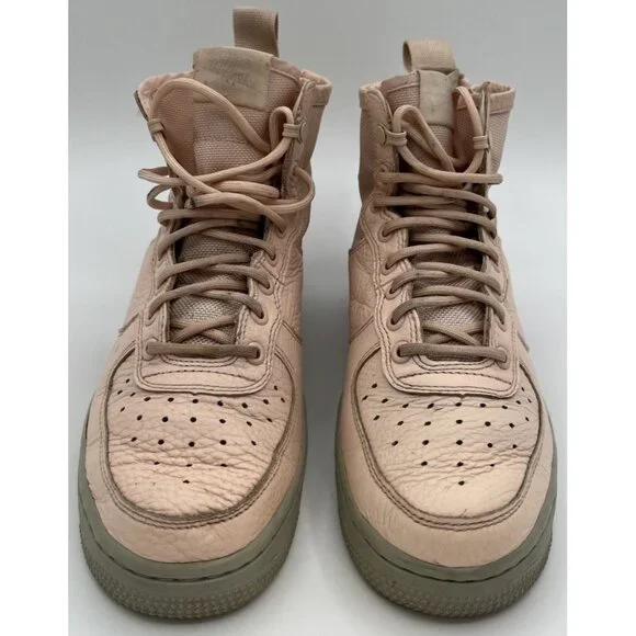 Nike Women’s SF AF1 Mid Air Force 1 Boots Orange Quartz AA3966-800 Size 8 - Picture 2 of 11